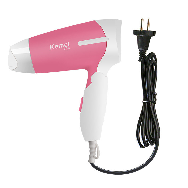 Компактний портативний дорожній фен Kemei KM-6830 1300 Вт
