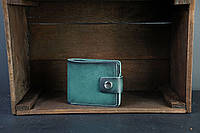 Классическое портмоне с монетницей с застежкой кожа Итальянский Краст цвет Зеленый