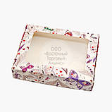 Упаковка для пряників з прозорим вікном - Яскраві квіти - 192х148х40 мм, фото 3