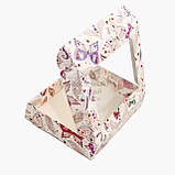 Упаковка для пряників з прозорим вікном - Яскраві квіти - 192х148х40 мм, фото 4