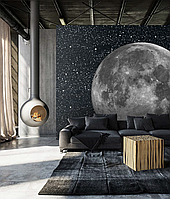 5D фотообои Луна Moon в стиле футуризма дизайнерские для дома, офиса 250 см х 155 см