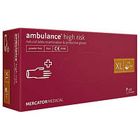 Перчатки синие Ambulance High Risk латекс повышенной прочности XL 50 шт (25 пар) RD10011005