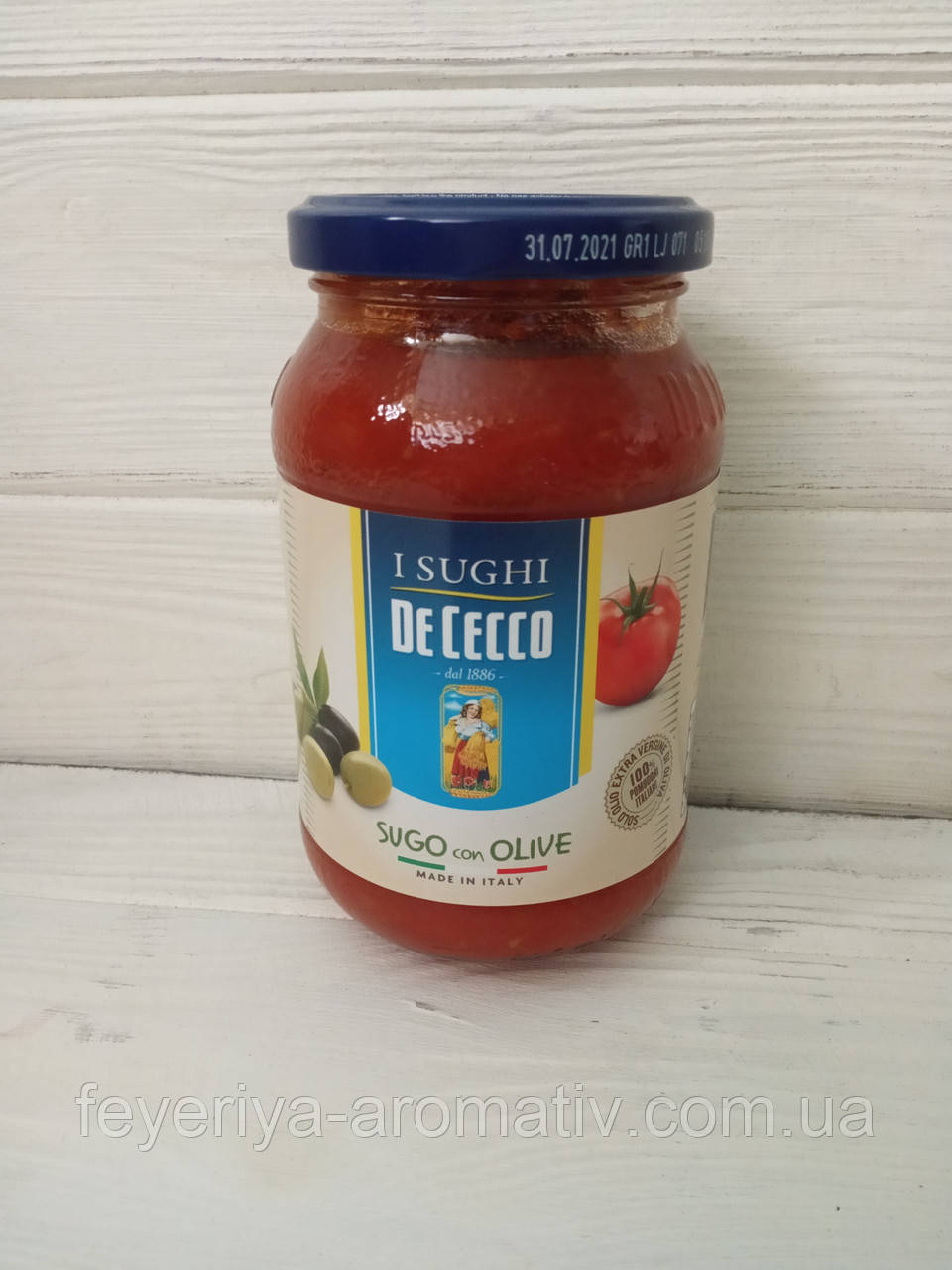 Томатний соус з оливками De Cecco sugo con olive 400г (Італія)