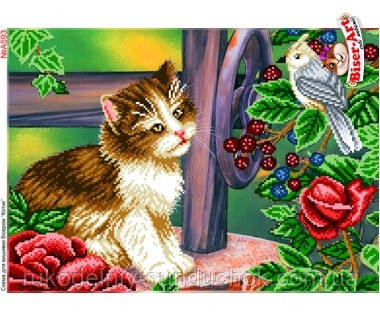 Схема для вишивки бісером Бисер-Арт Котик (А593), фото 1
