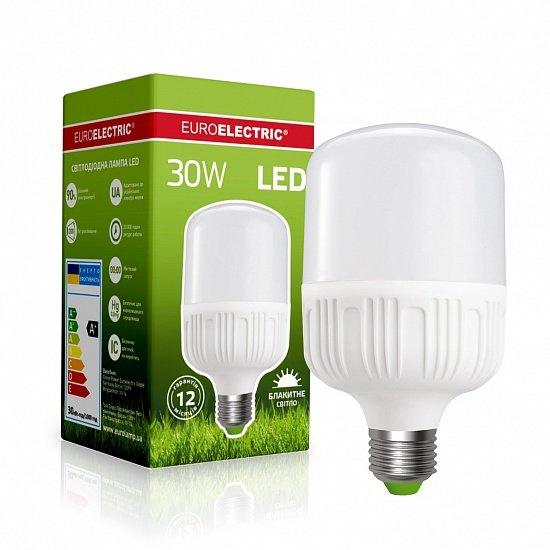 LED Лампа EUROELECTRIC високопотужна 30W E27 6500K