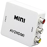 Перехідник з AV RCA тюльпан на HDMI адаптер, фото 3