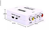 Перехідник з AV RCA тюльпан на HDMI адаптер, фото 4