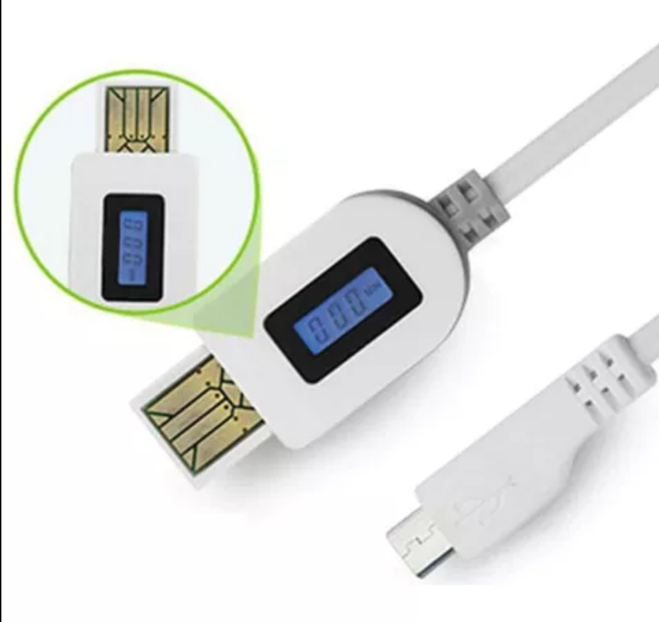 USB — MicroUSB Кабель-тестер заряджання вимірює заряд батареї V, A 2.5 А