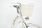 Велосипед жіночий міський  VANESSA 26 White з кошиком Польща, фото 8
