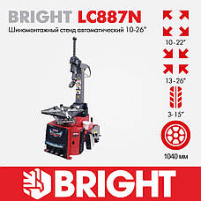 Шиномонтаж автомат (захоплення диска від 10" до 26") 380В BRIGHT LC887N 380V, фото 3