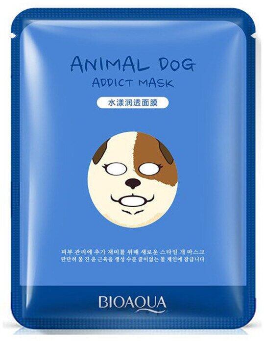 Зволожуюча тканинна маска з принтом собаки Bioaqua Animal Dog Mask, 30г