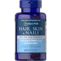 Комплекс вітамінів і мікроелементів Hair, Skin&Nails One Per Day Formula (60 капсул.) Puritan's Pride
