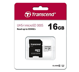 Карта пам'яті 16 Gb microSD Transcend UHS-I 300S (TS16GUSD300S-A)