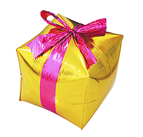 Куб подарунок золотий фольгований 35*70 см Китай