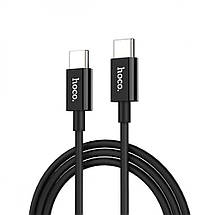 USB-кабель Hoco X23 Skilled Type-C to Type-C Cable (1m) (чорний і білий), фото 3