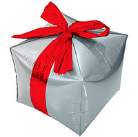 Куб подарунок срібний фольгований 35*70 см Китай