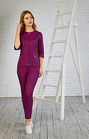 Жіноча медична куртка топ М'ята фіолетовий - Одяг косметолога
