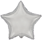 Фольгована кулька зірка 4" срібний Flexmetal