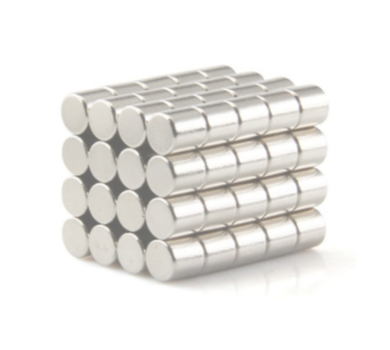 100 шт. Магніт неодимовий. Диск 5x5 мм Зчеплення ≈ 0,5 кг, фото 1