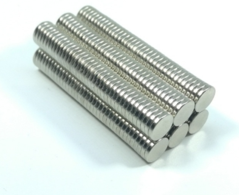 100шт. Магніт неодимовий. Диск 8x1.5 мм Зчеплення ≈ 0,9 кг, фото 1