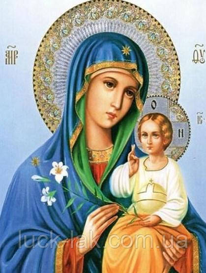 Алмазна вишивка, ікона 30х40 см, квадратні стрази, повна викладка, фото 1