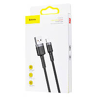 USB кабель Baseus Cafule Lightning Cable 2A (3m) (черный и красный)