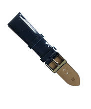 Ремінець для годинника з натуральної шкіри лаковий розмір 22 мм