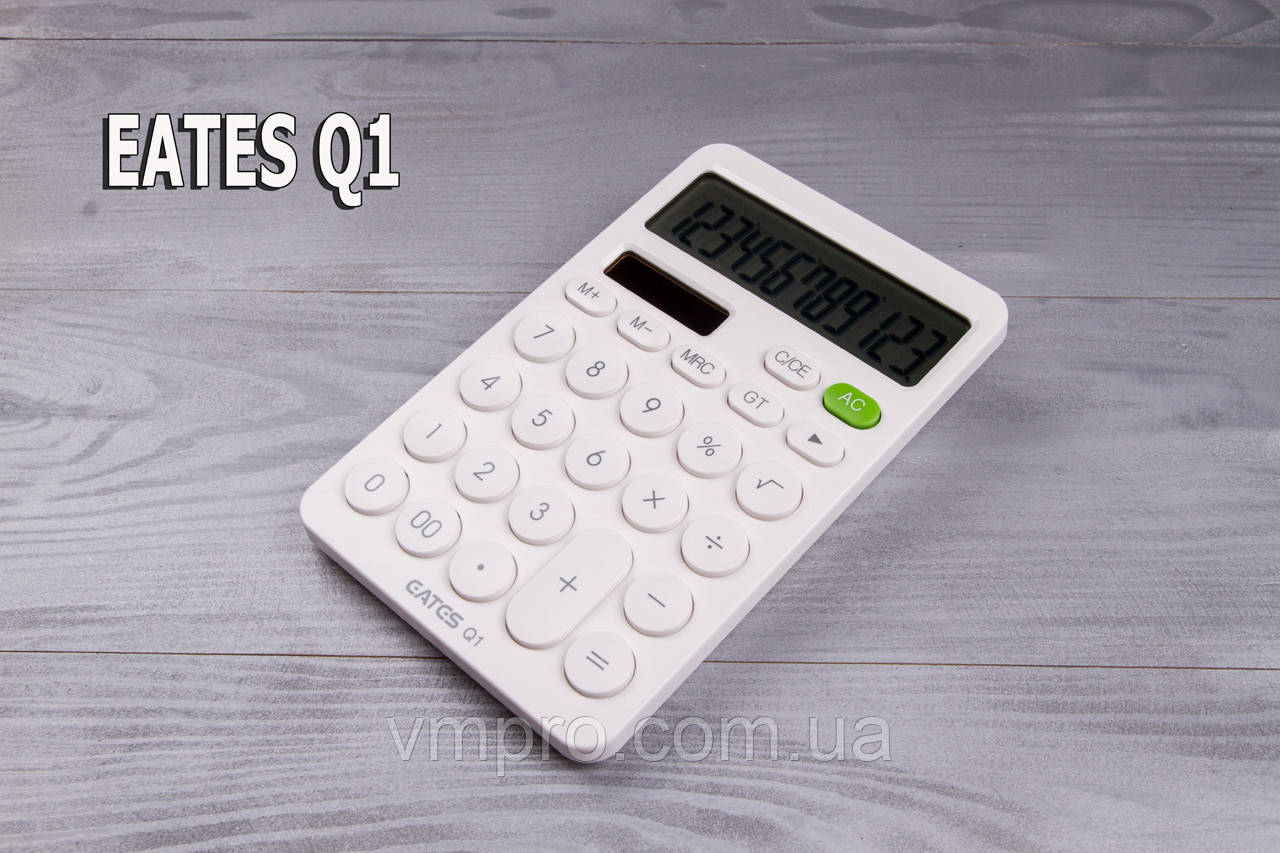 Калькулятор EATES Q1, 12 розрядний, 2 типи живлення, калькулятори електронні