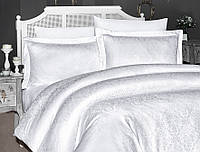 Комплект постельного белья First Choice Jacquard Misra Beyaz сатин 220-160 см белый