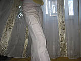 Штани жіночі плащівка білі б/в розмір 44-46, фото 4