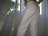 Штани жіночі плащівка білі б/в розмір 44-46, фото 2