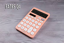 Калькулятор EATES Q1, 12 розрядний, 2 типи живлення, калькулятори електронні Жовтогарячий
