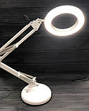 Лампа настільна з LED-підсвіткою без лупи кільцева біла, фото 2