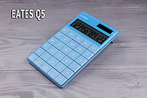 Калькулятор EATES Q5, 12 розрядний, 2 типи живлення, калькулятори електронні Блакитний