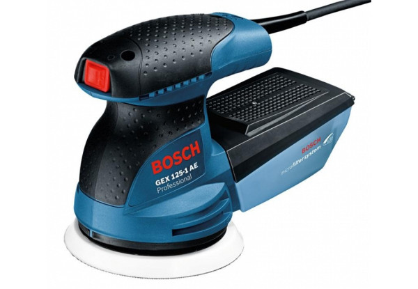 Ексцентрикова шліфувальна машина Bosch GEX 125-1 AE (0.25 кВт, 125 мм) (0601387500)