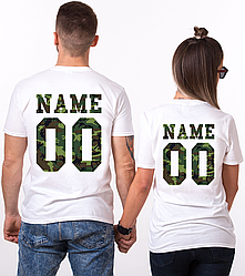 Парні іменні футболки - Military [Цифри та імена/прізвища можна змінювати] (50-100% передоплата)
