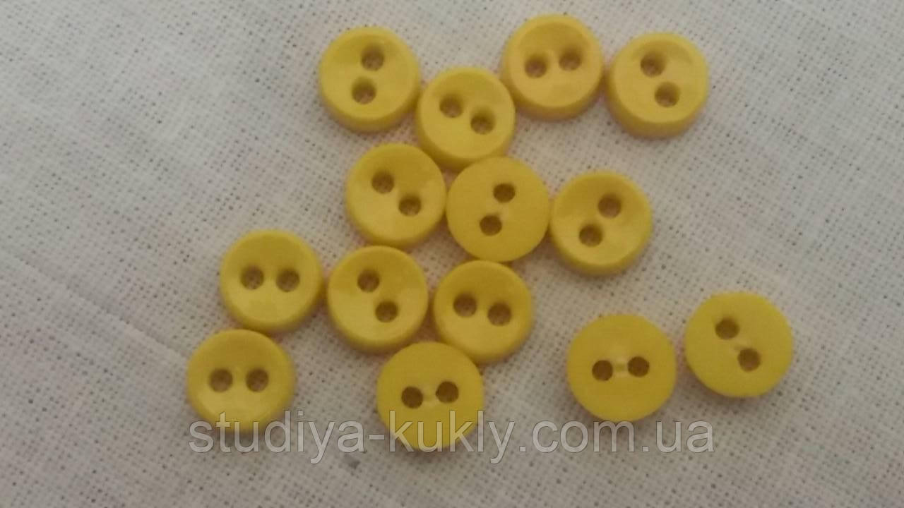 Гудзик для ляльок міні 6 мм. Відтінок жовтого, № 6.67, фото 1