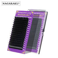 Чёрные ресницы "NAGARAKU", отдельные длины