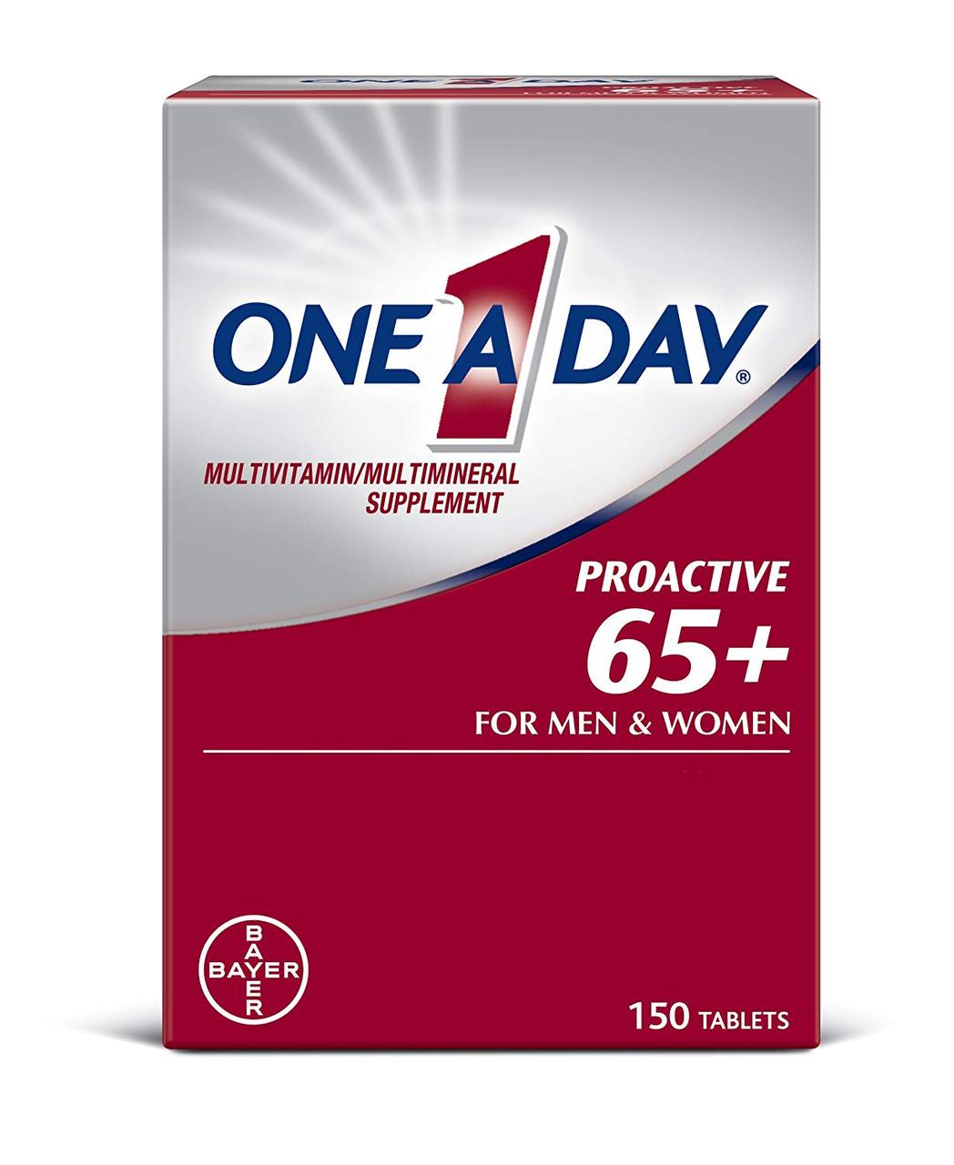 Мультивітаміни One-A-Day Proactive, для літніх людей віком від 65 років, 150 штук