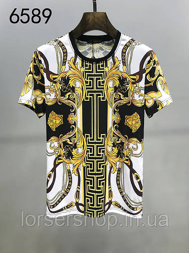 Купить Футболка Версаче Versace модный принт, цена 1500 ₴ — Prom.ua (ID ...