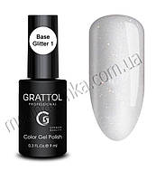 Grattol Rubber Base Glitter 1, 9 мл