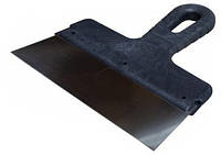 Шпатель 250 мм з нержавіючої сталі з ручкою з чорного пластику Woffmann