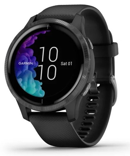 Смарт-годинник Garmin Venu Slate Stainless Steel Bezel with Black Case and Silicone Band - фото 1 - id-p1104501847