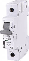 Автоматический выключатель ST-68 6 1p С 20А (4,5 kA) ETI, 2181317 ETIMAT модульный автомат однополюсный