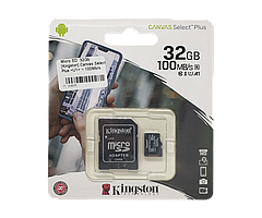 Карта пам'яті microSD 32Gb Kingston 100Mb/s