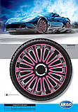 Ковпаки колісні Lemans Pro Pink Black R14, фото 3