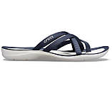 Шльопанці жіночі босоніжки Крокси оригінал / Crocs women's Swiftwater Webbing Flip (205479), Темно-сині, фото 5