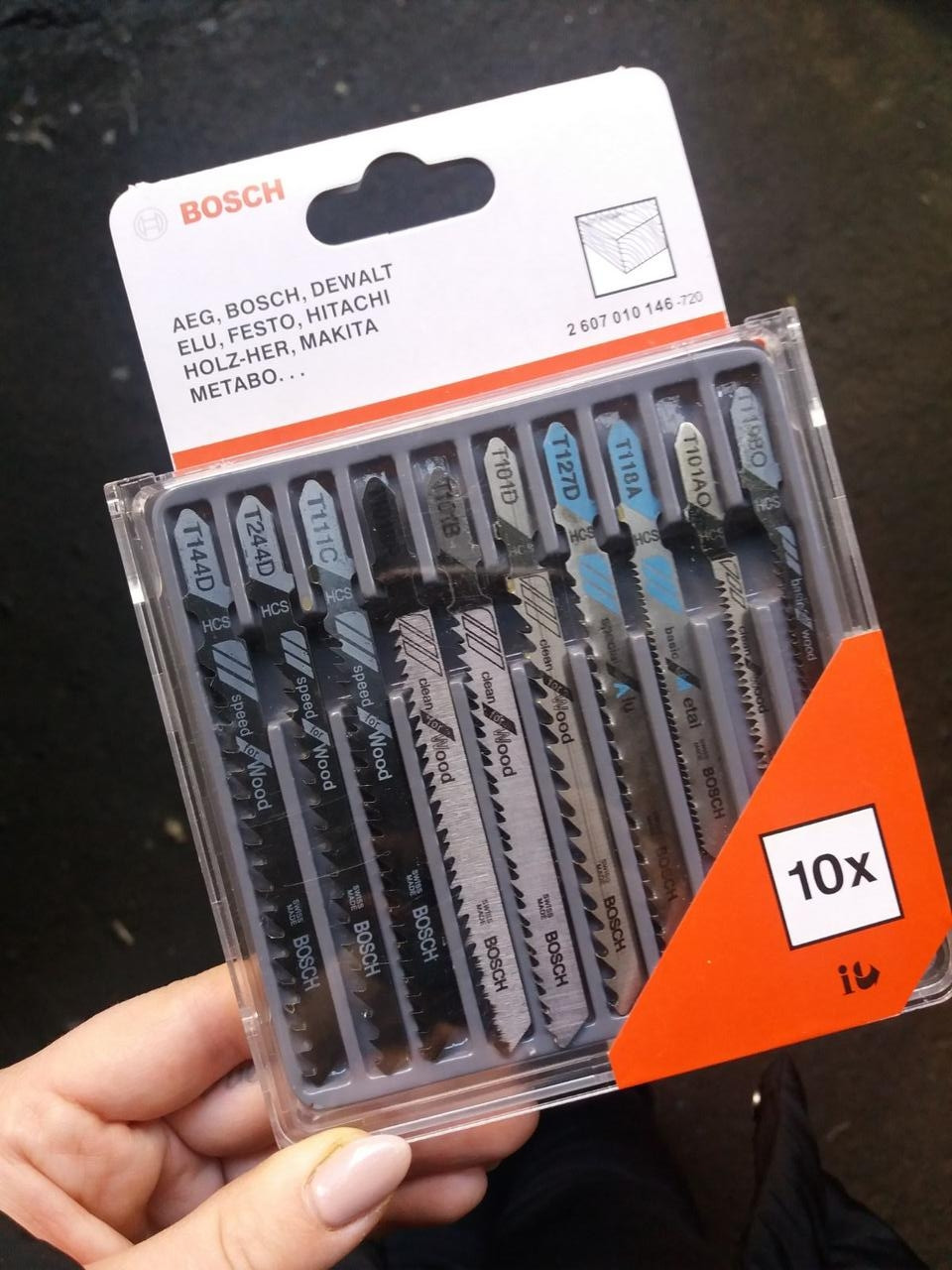 Набор пилок Bosch 10шт. для електролобзика