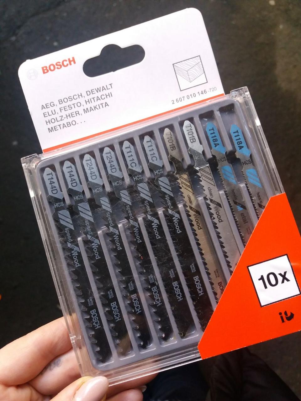 Набор пилок Bosch 10шт для електролобзика