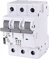 Автоматический выключатель ST-68 6 3p С 10А (4,5 kA) ETI, 2185314 ETIMAT модульный автомат двухполюсный